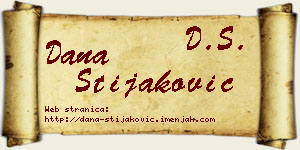 Dana Stijaković vizit kartica